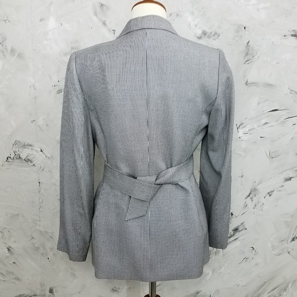 LE SUIT GREY (Black & White) Safari Jacket Blazer - Picture 5 of 9